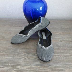 Rothy's Birdseye Flats Dark Navy Blue / Royal Blue / White Knit 9.5